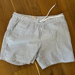 J Crew mens seersucker swim trunks swimsuit